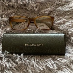 Burberry Wood Trim Eyeglass Frames and Case